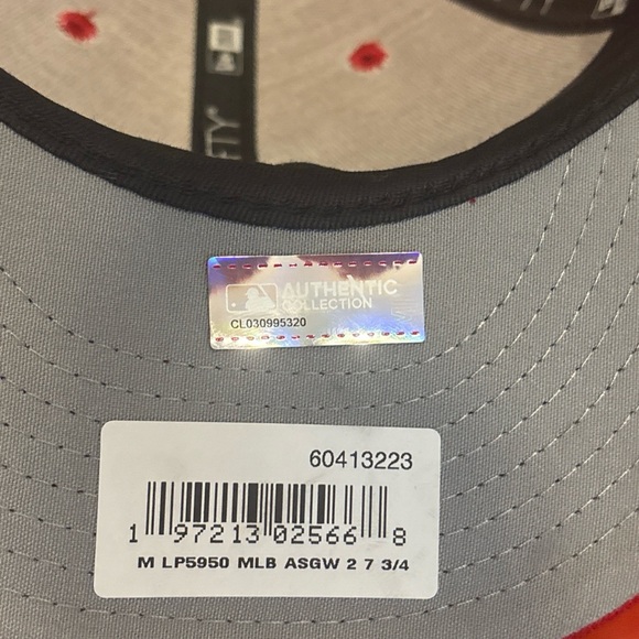 NEW ERA ST LOUIS CARDINALS MENS RED 23’ ALL-STAR GAME WORKOUT 59FIFTY FITTED HAT - Picture 4 of 5